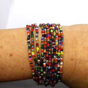 Handmade beaded bracelet multi color